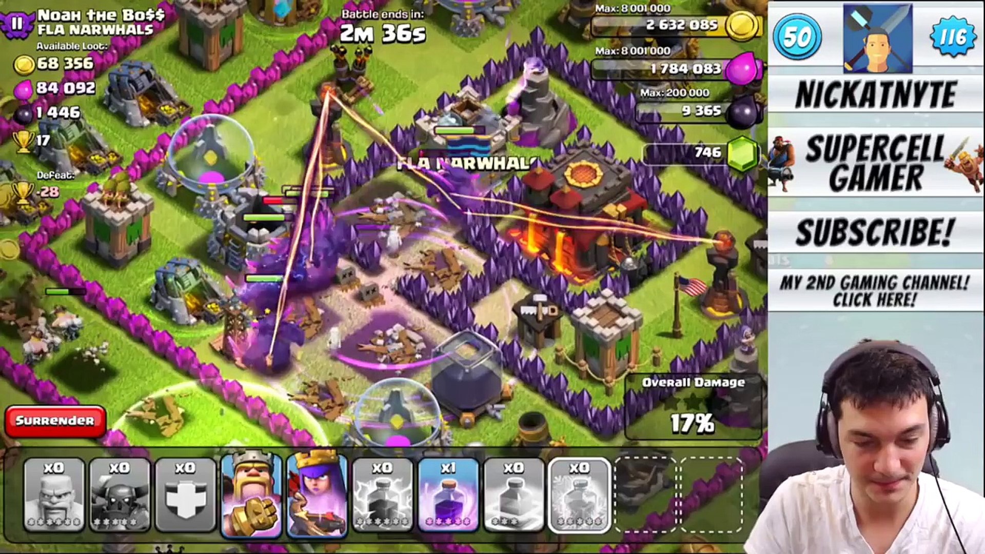 ⁣MENTOS + DIET COKE - Clash of Clans - Gaming Forfeit vs MasterOv
