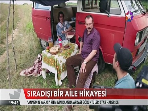 Meryem Uzerli ve Ozan Güven'in oynadığı Annemin Yarası Filminin kamera arkası