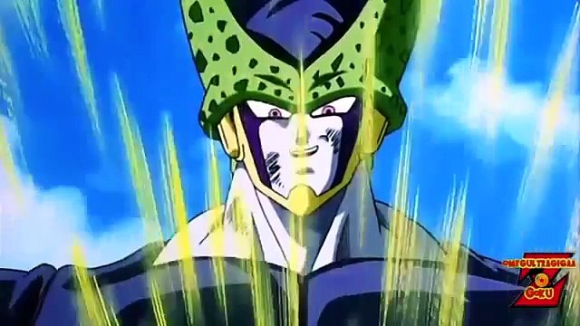 Goku goes super saiyan 3 against perfect cell.