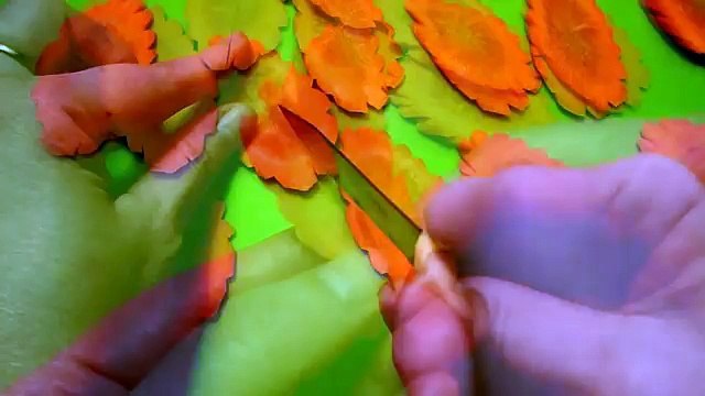 Цветы из моркови! Flowers of carrot! Украшения из моркови! Decoration of carrot!