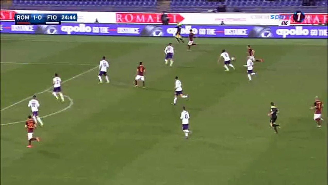 2-0 Mohamed Salah Goal - AS Roma vs Fiorentina 2-0