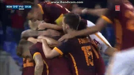 Diego Perotti Goal AS Roma 3-0 FIORENTINA 4/03/2016 HD