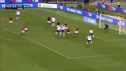 2:0 Nikola Kalinić Super BYCYCLE-KICK CHANCE AS ROMA-FIORENTINA SERIE A