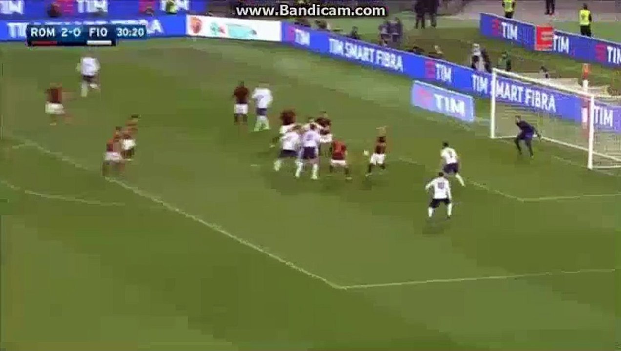 2:0 Nikola Kalinić Super BYCYCLE-KICK CHANCE AS ROMA-FIORENTINA SERIE A