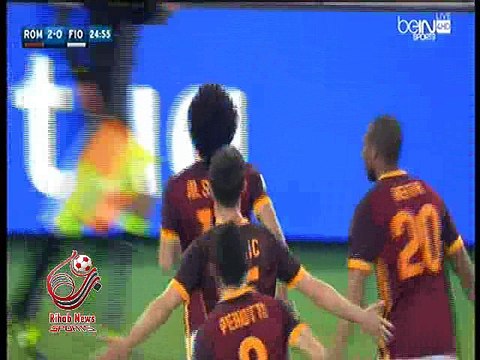 اهداف الشوط الاول لمباراة ( روما 3-1 فيورنتينا ) الدوري الايطالي
