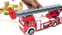 Kids Toys: Fire Rescue Team! Fire Engine Truck, Police, Ambulance & Helicopter battle a FI