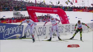 Petter Northug AMAZING finish & GOLD for NORWAY mens relay VM Falun 2015