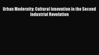 Download Urban Modernity: Cultural Innovation in the Second Industrial Revolution PDF Free