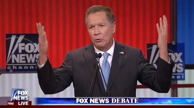 Kasich gets fired up at Fox News GOP debate