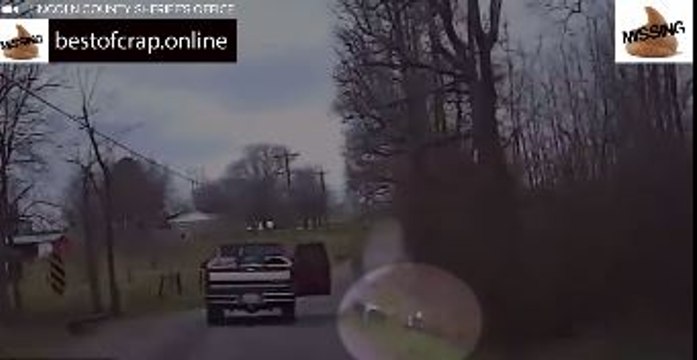 Police Dashcam Footage Captures Dude Falling In Creek