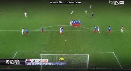 Free Kick Amazing  Goaaall  Thomas Lemar Caen vs Monaco 0 - 1