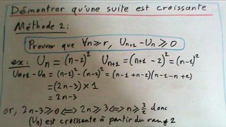 [MATHS] Suites : sens de variation (première)