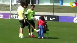 Neymar, Marcelo played football with his son