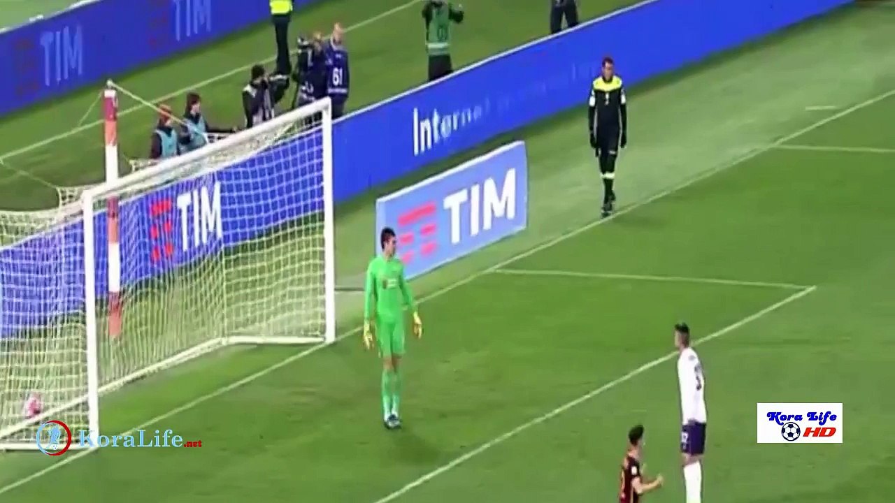 هدف محمد صلاح الاول فى مرمي فيورنتينا - الدوري الإيطالي 2016 HD