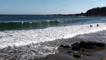 Hurricane Earl bodysurfing on the Atlantic coast in HI DEF