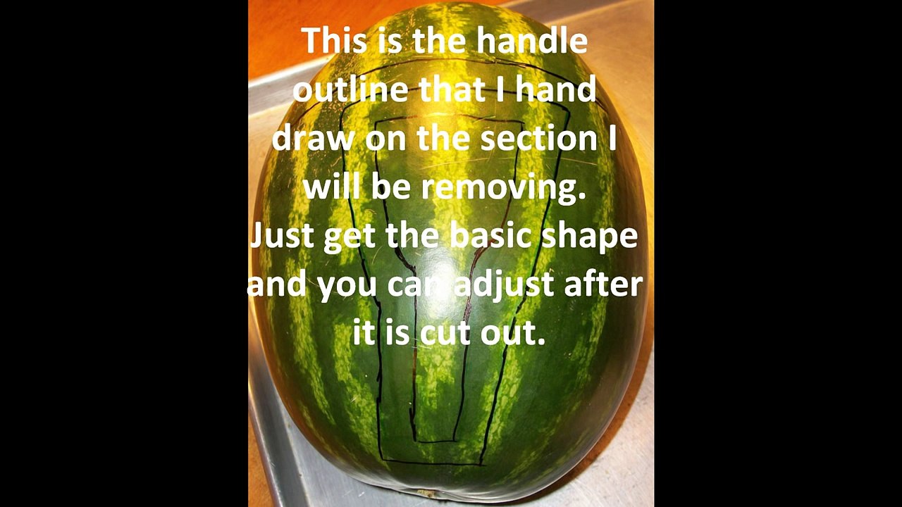 Baby Shower Food Idea - Watermelon Baby Carriage Fruit Bowl Carving