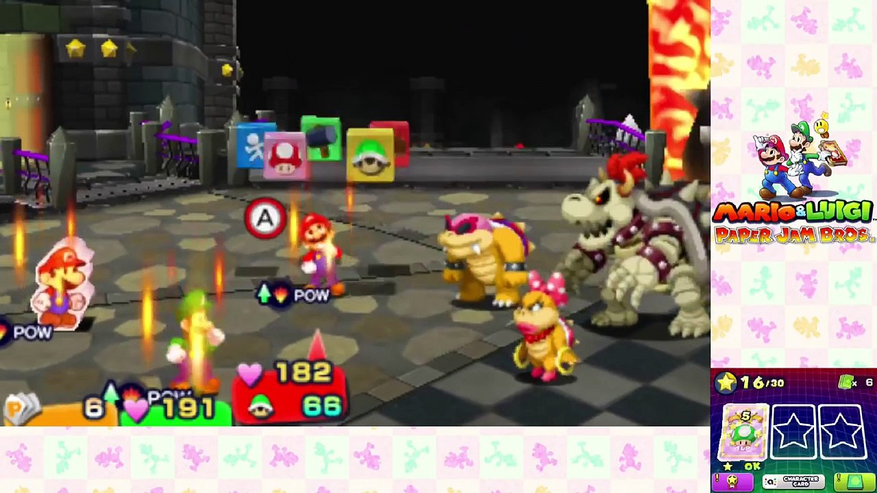 Mario & Luigi Paper Jam Secret Boss Fight: Dry Bowser & Koopalings (Battle Ring)