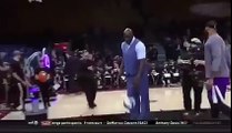 Shaquille ONeal still can throw down bone crushing slams!