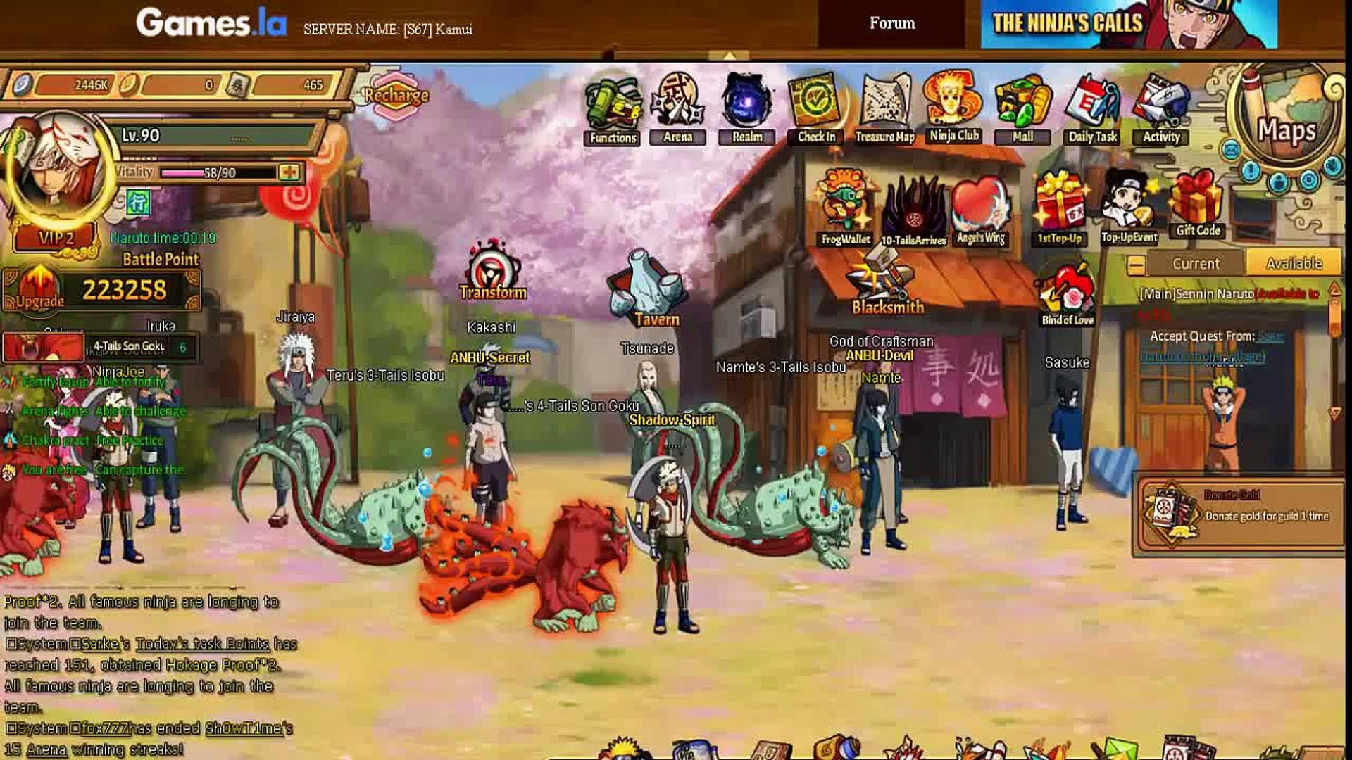 ULTIMATE NARUTO TAVERN LVL 90 ENGLISH/SPANISH and about new changes in game