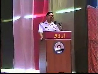 Funny Speech by Pakistani Navy Boy