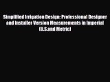 PDF Simplified Irrigation Design: Professional Designer and Installer Version Measurements