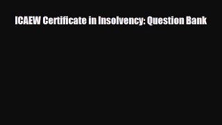 [PDF] ICAEW Certificate in Insolvency: Question Bank Download Online