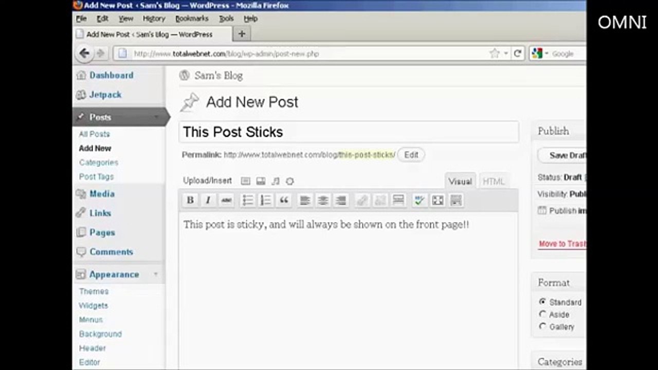 How to Make A Post Sticky