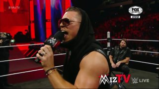 WWE RAW 1/2/16 AJ STYLES EN MIZ TV