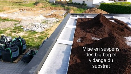 construction d'une toiture vegetale