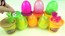 DISNEY FROZEN SURPRISE EGGS ! Play doh Kinder MY LITTLE PONY peppa pig español Elsa Anna m