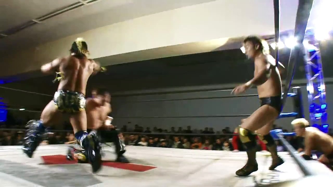 ダイジェスト：カズ・ハヤシ＆近藤修司 vs 河野真幸＆TAJIRI（2014.11.15.＠博多スターレーン）