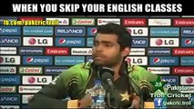 Umar Akmal Speaking Funny English...Never Skip Your English Classes