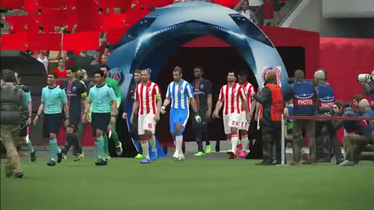 Pro Evolution Soccer 2016 Crvena Zvezda vs Paris Saint Germain 0-3 Uefa Champions League 1-2