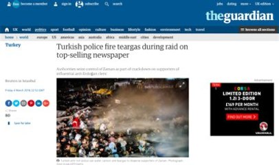 İngiliz Basını: Zaman Baskını Sırasında Polisten Biber Gazı Müdahalesi