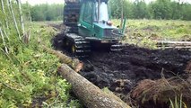Timberjack 810D in mud, extreme mud conditions, big load