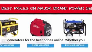 The Very Best Price For Top Brand Portable Generators On The Internet Are Found At The All New Generator Discount Store!