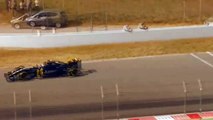 Formule 1 Testing 2016 Pre Season --- Barcelona Day 2 Palmer Renault RS16 Engine Blow UP