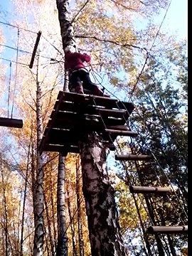 Парк Маугли, полоса препятствий на высоте 6 метров + новый аттракцион скалолазание