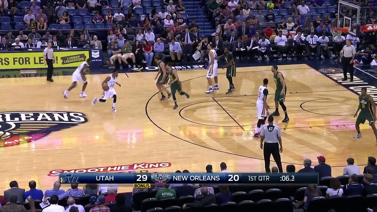 Rudy Gobert Blocks Anthony Davis
