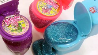 How To Make Toilet Glitter Colors Slime Learn the Recipe 변기 칼라 반짝이 액체괴