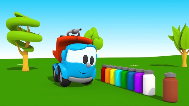 Leo il Camion Curioso - Leo Junior dipinge il camion dei pompieri