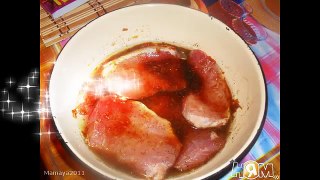 Свиные стейки под соусом с запеченым картофелем Пошаговые рецепты