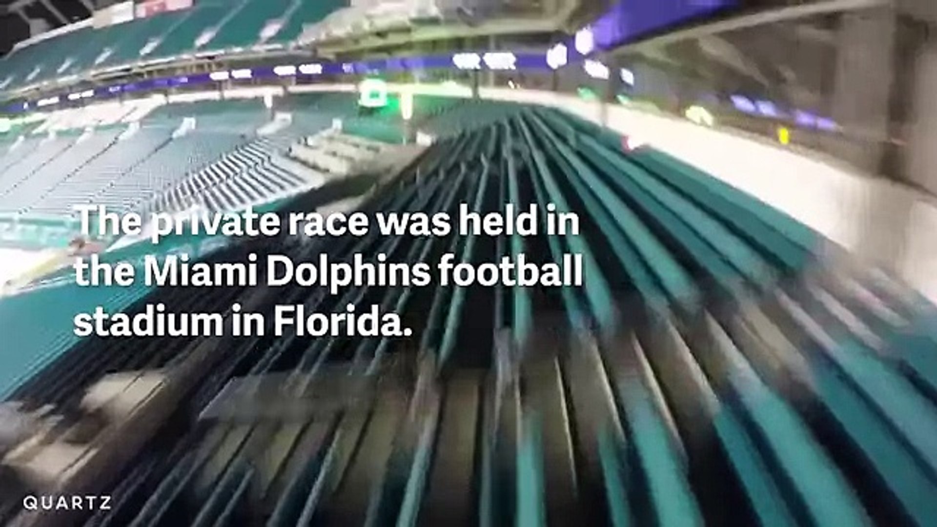 ⁣Drone racing @ Miami Dolphins stadium