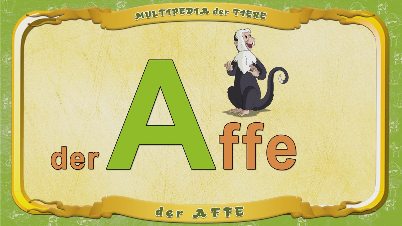 Multipedia der Tiere. Buchstabe A - der Affe