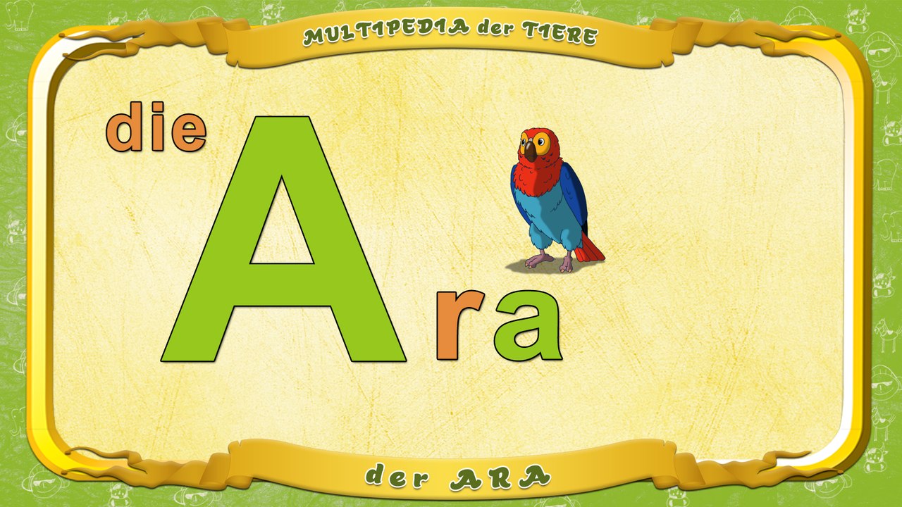 Multipedia der Tiere. Buchstabe A - der Ara