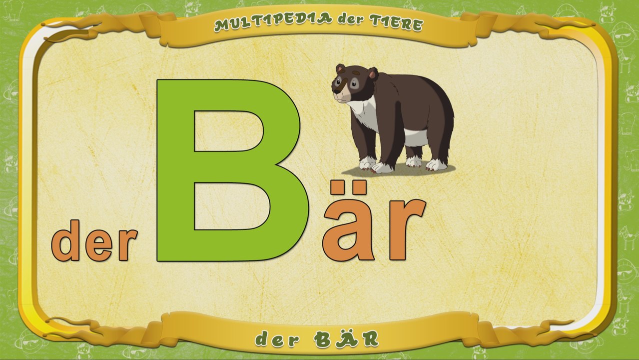 Multipedia der Tiere. Buchstabe B - der Bär