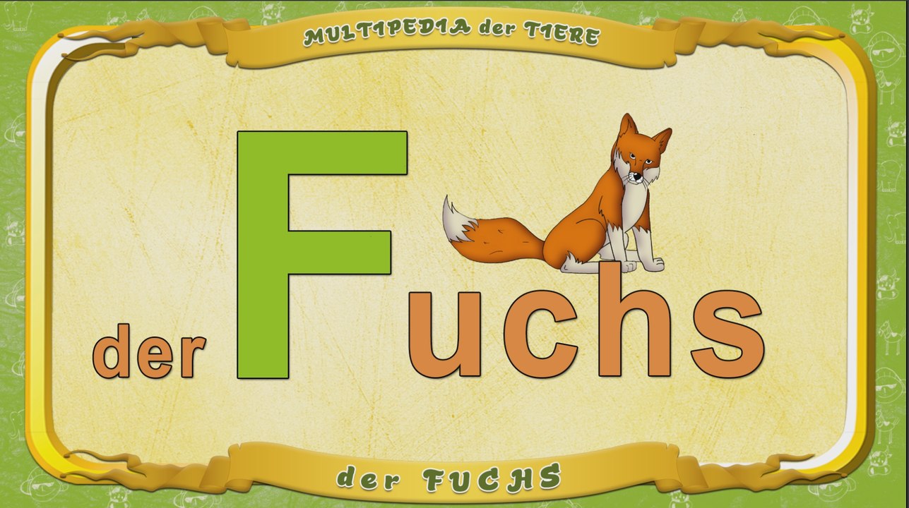 Multipedia der Tiere. Buchstabe F - der Fuchs