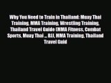 PDF Why You Need to Train in Thailand: Muay Thai Training MMA Training Wrestling Training Thailand