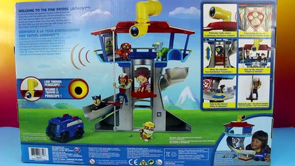 Download Video: Paw Patrol Lookout Playset Marshall Chase Rocky Rider Skye Zuma Rubble Wheels on the bus school bus