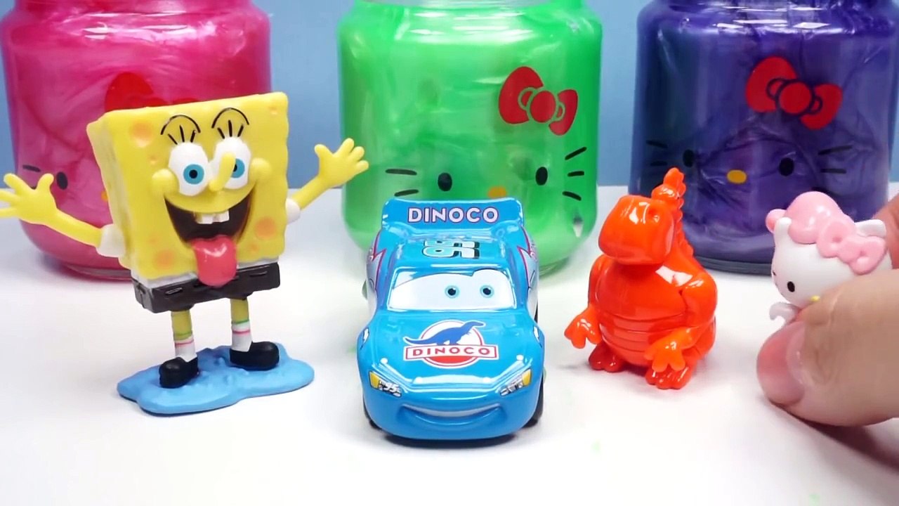 Learn Colors Clay Slime Hello Kitty Cup Surprise Toys Minions Figure Crystal Peppa Pig Pony